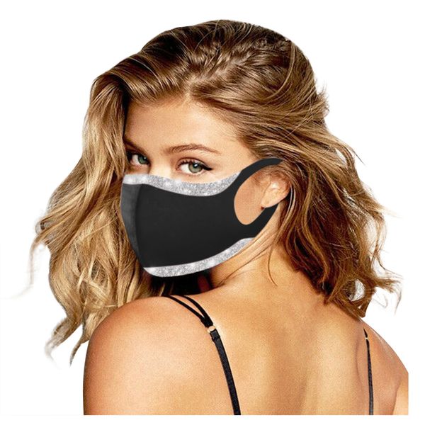 

luxury design 1pc sequins adjustable mouth windproof printed for face fashion reusable mask