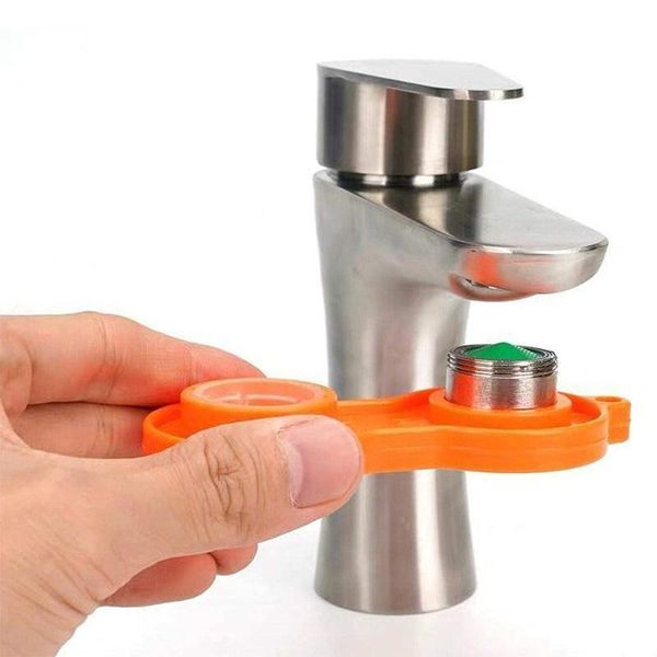 

other faucets, showers & accs 1pcs faucet bubbler water outlet waterway dredge disassembly cleaning tool four sides available yellow wrench