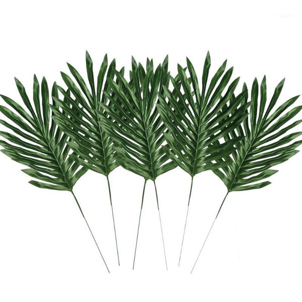 

decorative flowers & wreaths big palm leaves silk fake plant artificial leaf home office decorations 6pcs/set1