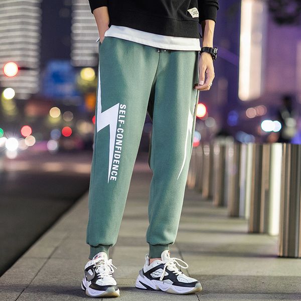 

2021 new spring black autumn green fashionable runners sweatpants male sweat pants 09gd