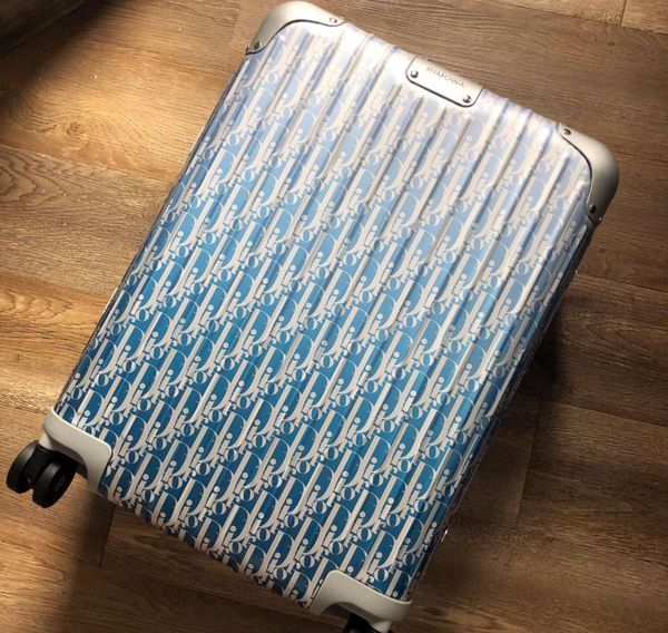 

traveling check in trunks air boxes suitcases trolley all aluminum cabin, Black