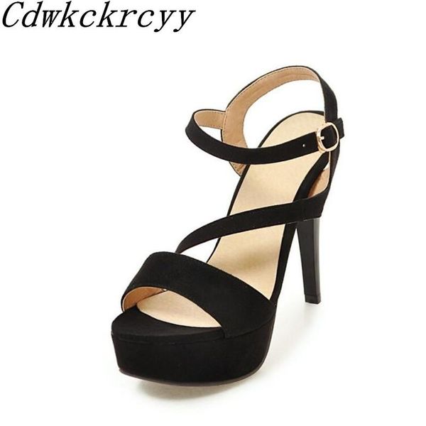

dress shoes summer pattern fashion temperament grace super high heel women sandals black nightclub size 34-43