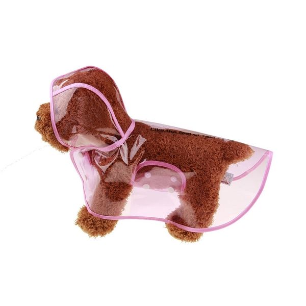 

1pcs pink poncho pet raincoat eco-friendly jacket dog rain clothes 10 sizes