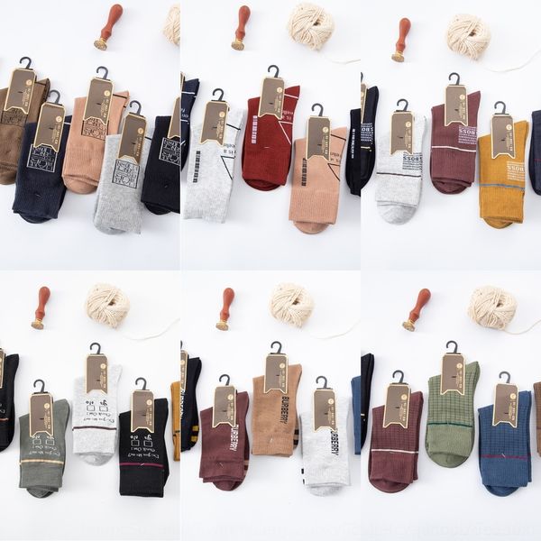 

2uh3x осенние мужские хлопчатобумажные носки и носки пота абсорбция и хлопка зимой толстые бизнес-толстые трубки средней мужской дышащий o8n, Black