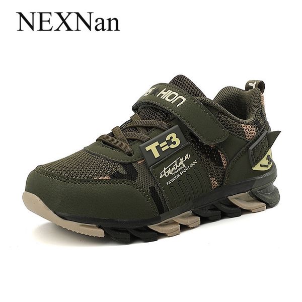 

mesh children shoes for kids sneakers boys casual shoes girls sneakers breathable camouflage footwear outdoor rubber patchwork y201028, Black