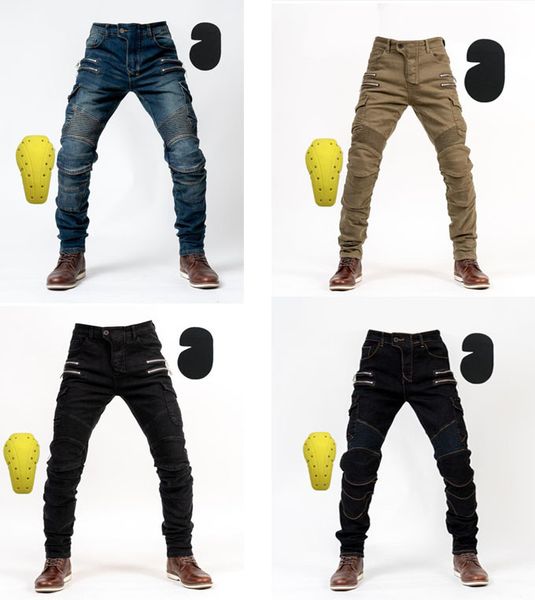 

men zipper biker jeans slim fit two side oversize pocket with metallic button fasten zip motocrycel pants stretch khaki blue black for sale