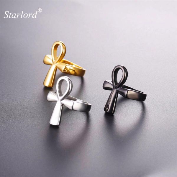 

Starlord Ankh Ring Ansata Cross Key of the Nile Never Fade Stainless Steel Ring For Men/Women Egyptian Jewelry GR2590