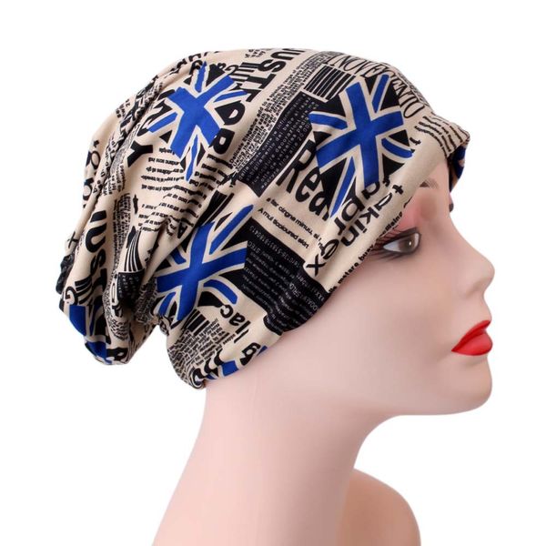 Primavera Outono Chapéus Chapéus Clássico Bandeira Impressão Casual Caps Cor Sólida Algodão Chapéu Feminino Mulheres Homens Bonnet Beanie Cap