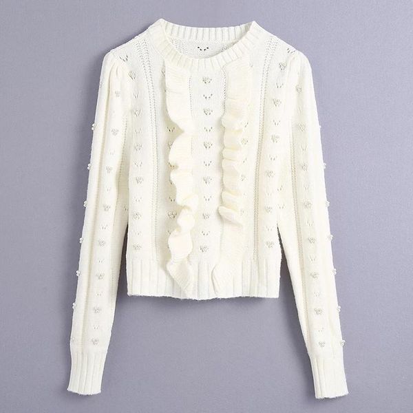 

o neck sweaters women lace pearl beading knitting sweater women pullover ladies short sweaters female jumper chic, White;black