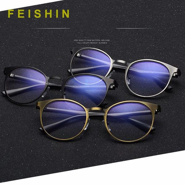 

feishini anti blue light glasses student filter reduces computer eyewear women oval blocking rays radiation, White;black