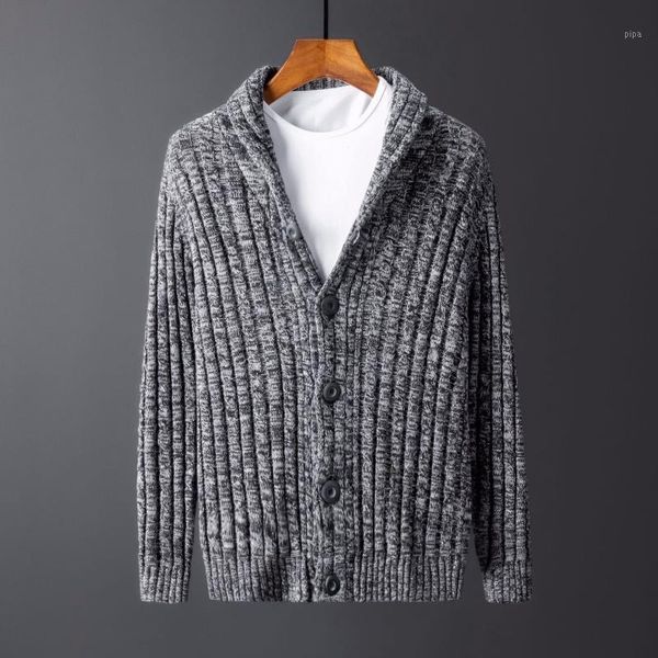 

new cardigan sweater men slim fit sweater solid color knitwear autumn casual comfortable outside wear mens sweaters1, White;black