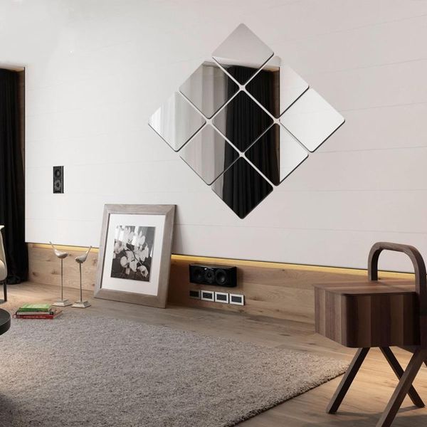 

wall stickers funlife(tm) diy mirror sticker,removable home decor funlife 6pcs x 28cm extra big sqaure decoration 3d fashion