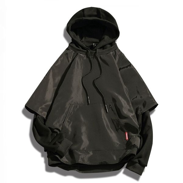 

spring two piece hoodie large sweatshirt hip hop plus size 5xl kg-170, Black