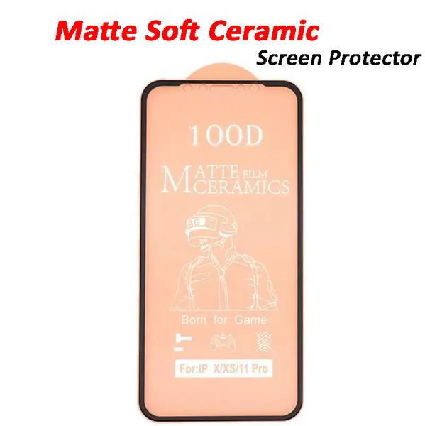 Protetor de tela fosca para Xiaomi MI CC9 Pro 10 Ultra 10T 10S 11 Lite Redmi 9A 9c Nota 9 5G 8T K30 K40 Poco X3 Anti-Fringerprint Cerâmica Cerâmica Cobertura Cobertura Protetor