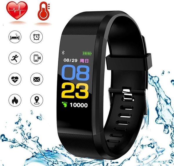 

super wristband men's fitness activity tracker bluetooth smart watch heart rate monitor waterproof kids bracelet for women