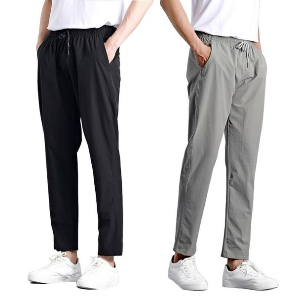 

running pants men sport lightweight wearable hiking training gym jogging fitness workout, Black;blue