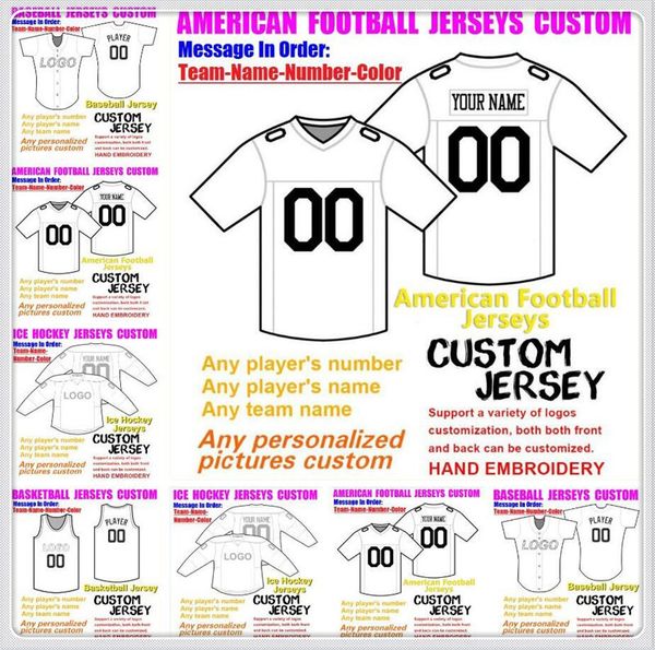 

custom basketball baseball ice hockey american football jerseys for men women youth college color ice hockey soccer jersey blue 4xl 5xl 6x, Black
