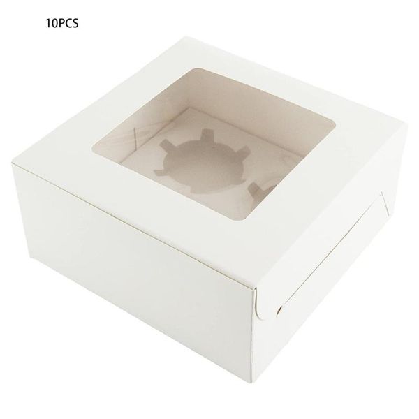 

10pcs dessert boxes with window paper gift box cake packaging cake packaging for wedding home party christmas gifts