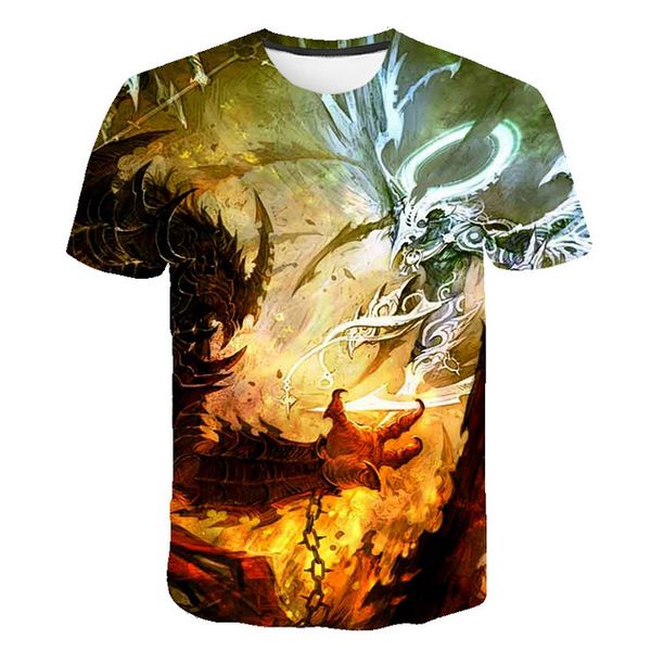 

popular chinese cartoon dragon and versatile harajukut-shirts 3d print shirts hentai humor hippie men clothing