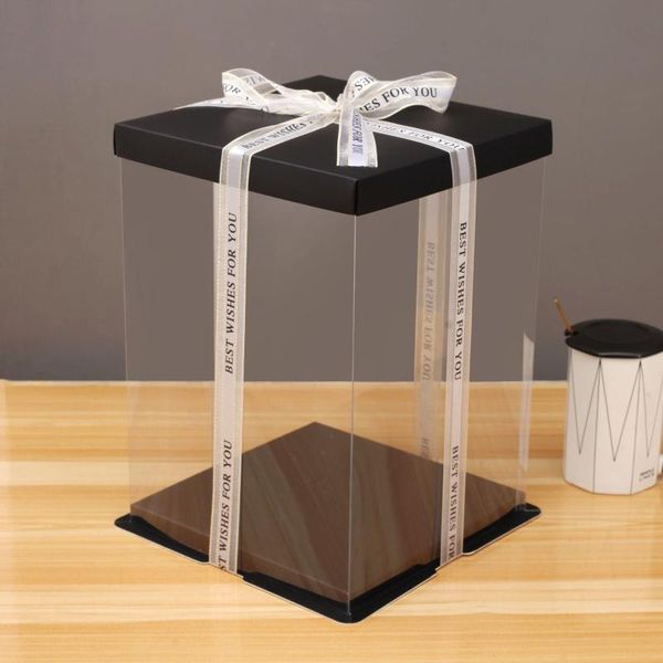 

transparent empty gift box for artificial teddy bear rose flower gifts box women plush bear gift