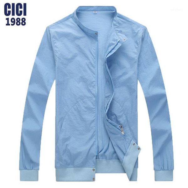 

men's jackets 2021 summer men's casual jacket thin youth fashion slim solid color sunscreen and comfortable 351, Black;brown