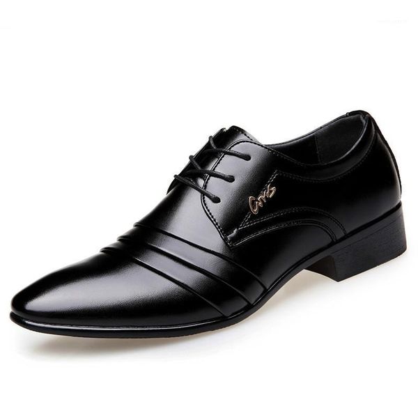

fashion mens leather shoes wedding business dress nightclubs oxfords breathable working lace up shoes mens dress zh1000291, Black