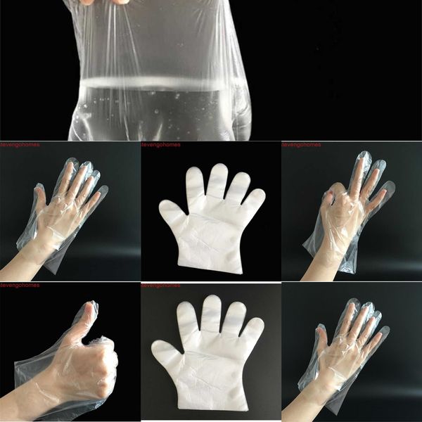 

factoryo185prep salon pe beauty plastic disposable gloves cooking cleaning food handling kitchen accessories 100pcs/bag o