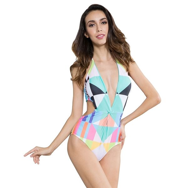 

женщины one piece push up printed bikini beach купание монокини купальник 2019 летняя мода новый провод свободный высокой талией # j30, White;black