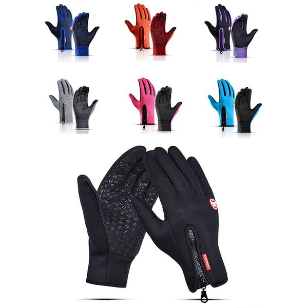 

warm touch screen sports winter for men waterproof skiing cycling windproof nonslip army motorcycle running women gloves, Blue;gray