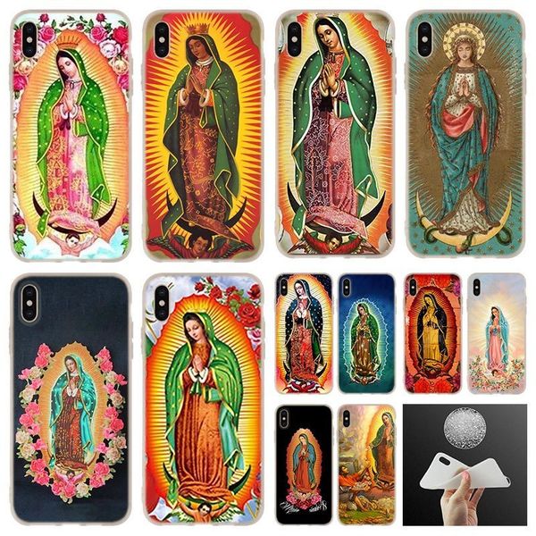 

phone cases silicone soft cover for iphone 11 pro x xs max xr 6 6s 7 8 plus 5 se 2020 12 case virgen de guadalupe