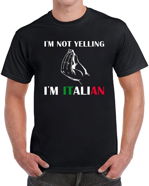 

new fashion t-shirt tees geek yelling i'm italian men's novelty funny t-shirt casual tee shirt sport hooded sweatshirt hoodie