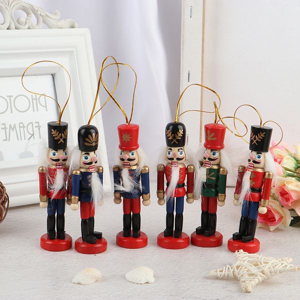 

1pc wooden nutcracker soldier christmas decoration pendants ornaments for xmas tree party new year decor kids doll