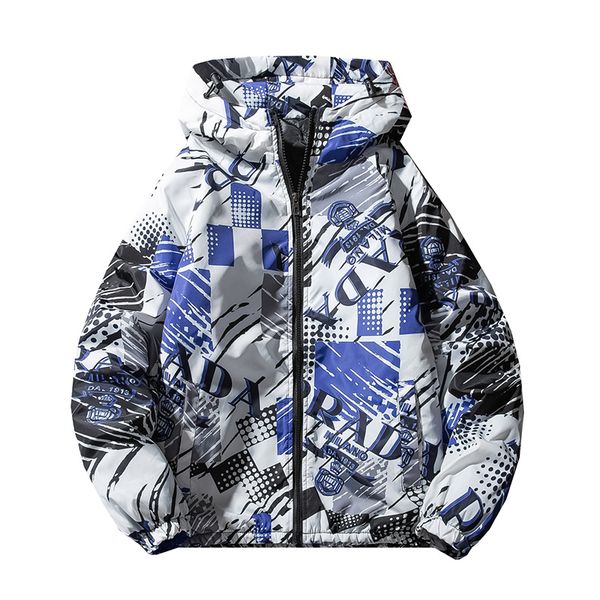 

the winter korean trendy jacket fashion coats streetwear thicken warm clothes male cotton-padded, Black