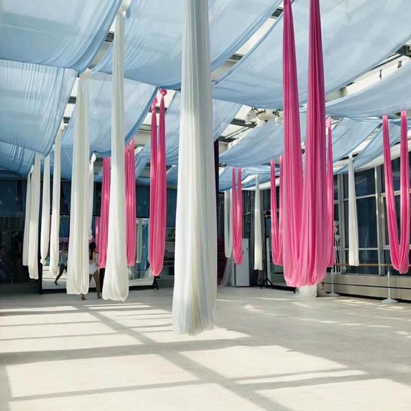 

крытый 5 * 2.8m yoga гамака ткань нескользящая антиравитация йога качели воздушные инверсионные воздушные качели домашнее упражнение