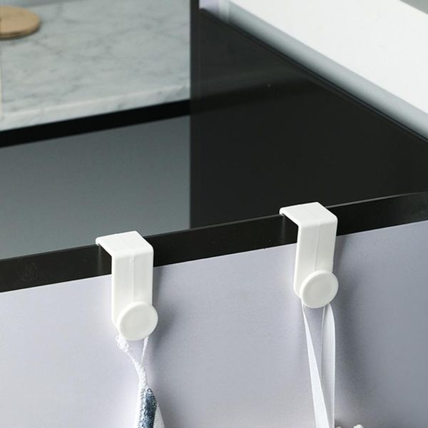 

hooks & rails 2pcs/set multipurpose plastic kitchen cabinet clothes home storage hanger bathroom towel door to hang accessories