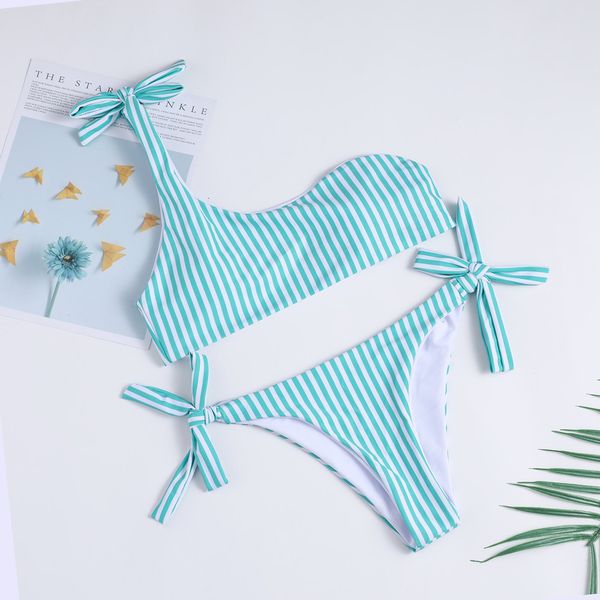 

women's swimsuits one shoulder thong swimwear women bikini set beach bikinis push up swimming suit summer bikiny, White;black