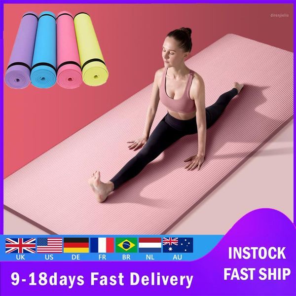 

exercise mat yoga mat gym workout pilates fitness mats training non-slip sport 183*61cm*10mm pads lose weight unisex1