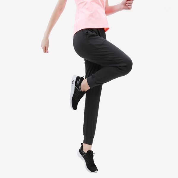 

running pants 2021 spring women slim fitness leggings pure black sport yoga gym fit training trousers1, Black;blue