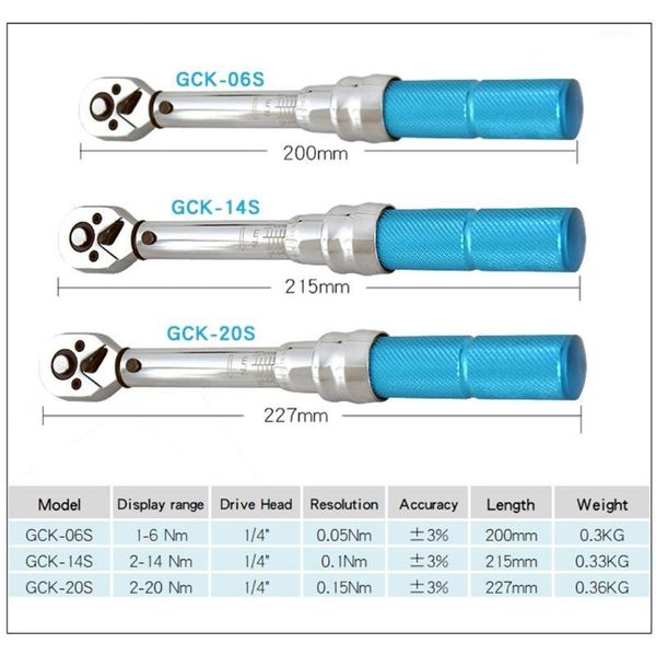 

18pcs adjustable torque wrench set 1/4 ratchet socket spanner preset bike repair 35ec1