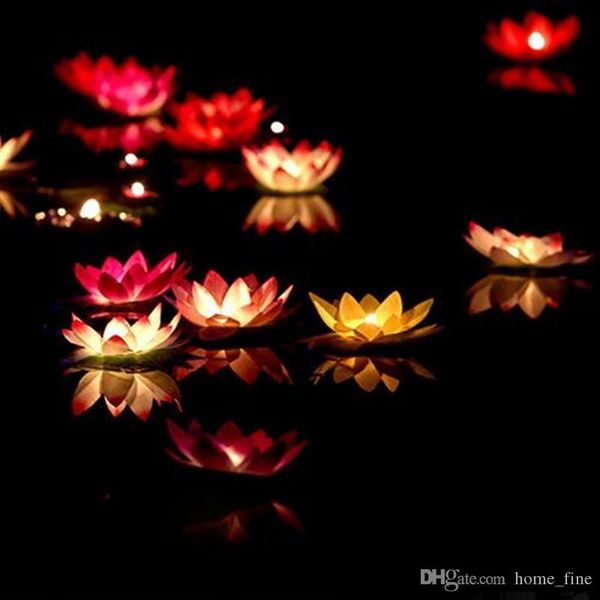 

diy романтический лотоса lflower candleight фонарь вода вода плавающий свеча на день рождения фестиваль декор сторона, желающая свет