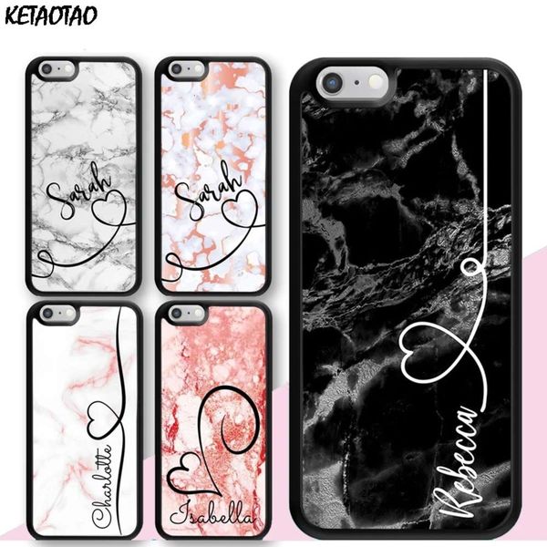 

ketaotao tpu silicone case with customized initials and marble heart name for vip 5s, 6s, 7, 8 plus, x, xs, xr, 11, 12, mini pro max