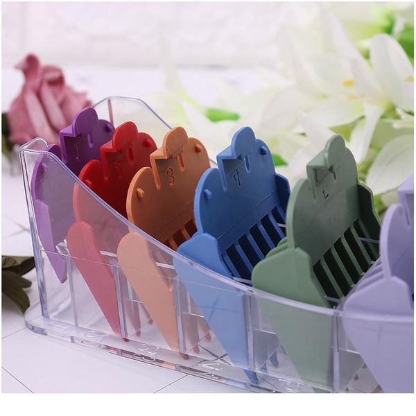 

8pcs universal hair clipper limit comb guide attachment size barber replacement hair styling tool acc wmtuxc, Silver