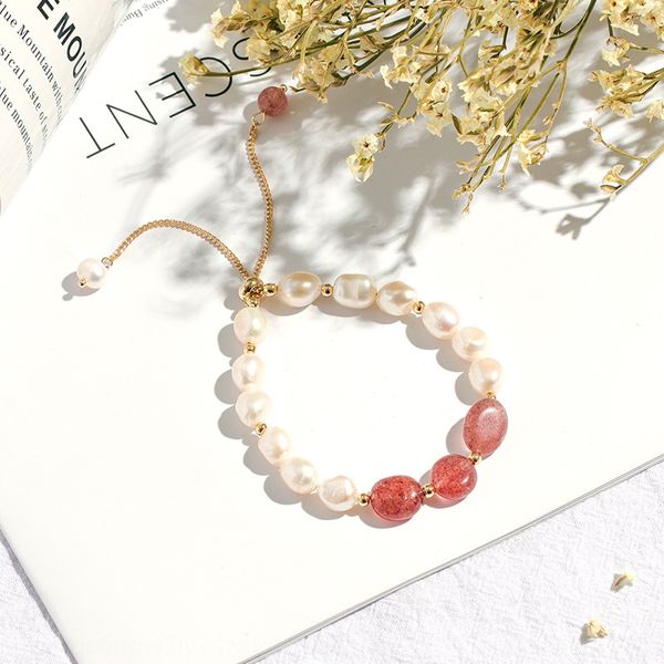 

бад кристалл braceletstrawberry braceletbraceletkorean fashionversatile mori stringpersonalized ч ornamenttassel красота бад кристалл bracel, Golden;silver