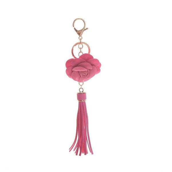 

flower key ring chiffon tassel car key chains lady couple bag ornaments creative charm flower ornaments keychain eh896 h wmtatb, Silver