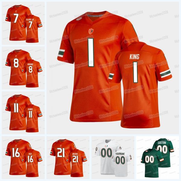 

custom miami hurricanes college football jerseys ncaa college d'eriq king mike harley mark pope al blades jr. charleston rambo jahfari, Black