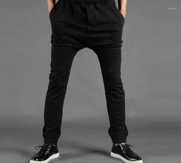 

m--xxl 2020 spring male new fashion show thin thin leg leisure pencil pants1, Black