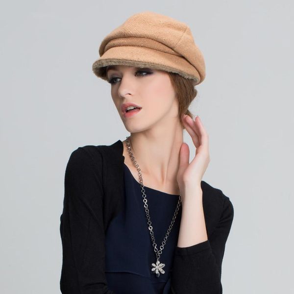 

new arrival warm hat women 100% wool beret hat lady winter elegant caps for ladies chapeu feminino boina cap b-7294, Blue;gray