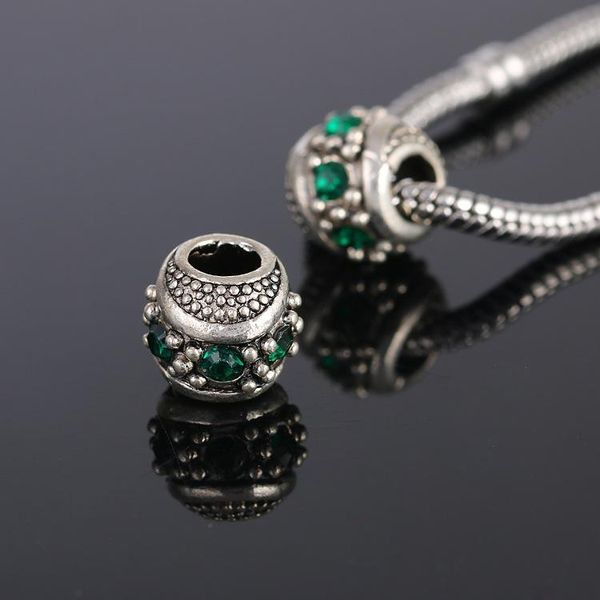 

pretty bead silver plated clear crystal bracelet necklace pendant accessories beads, Black