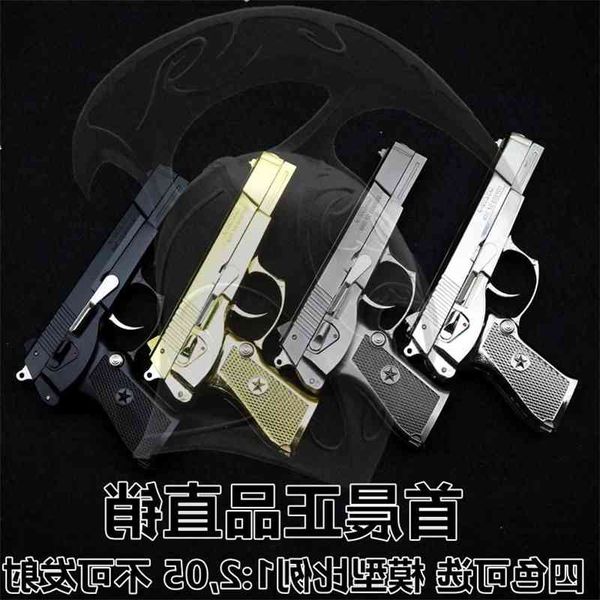 

691: 2.05 teaching aid 92 pistol model simulation metal children's toy hand grab detachable throwing shell can not be fired