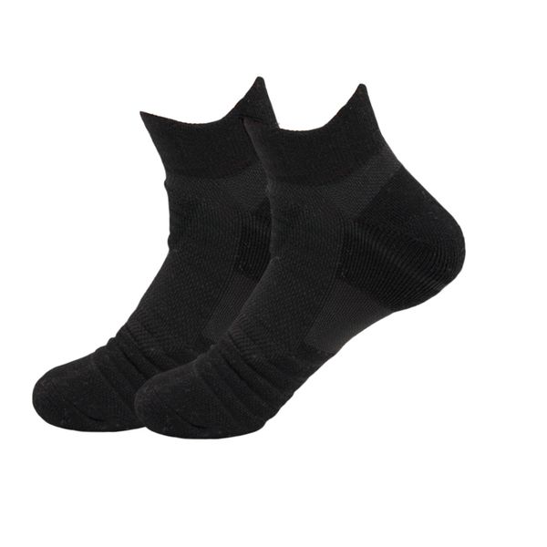 

men's socks men non slip thicken running ankle high sweat absorbing daily basketball ski sport elastic training jogging soft cycling, Black